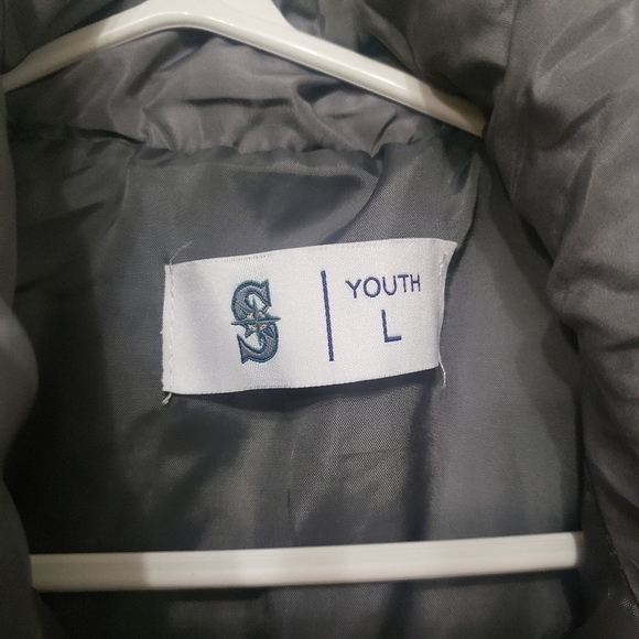 Seattle Mariners 2022 Puffy Vest Youth Large Fits Like Woman's Small - Picture 5 of 8